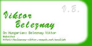 viktor beleznay business card